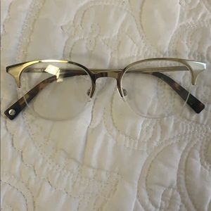 Warby Parker violet glasses in silver